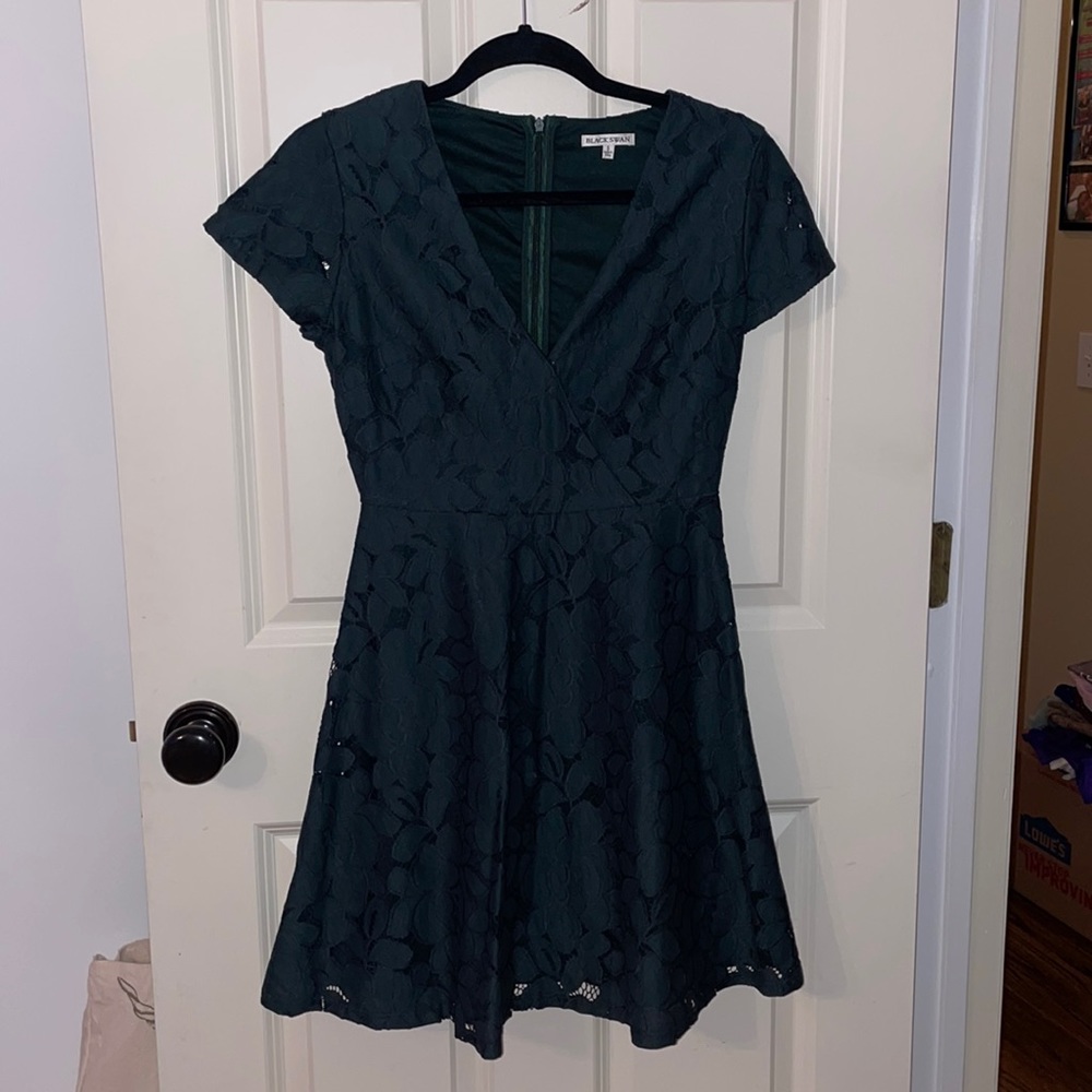 Black Swan Green Lace Dress
